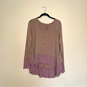 We The Free | Brown Asymmetrical 3/4 Sleeve Tunic